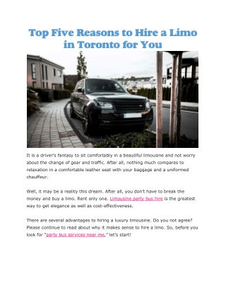 party bus services near me