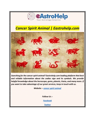 Cancer Spirit Animal | Eastrohelp.com