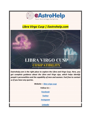 Libra Virgo Cusp | Eastrohelp.com