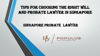 Tips for Choosing the Right Will and Probate Lawyer in Singapore
