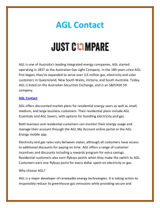 AGL Contact