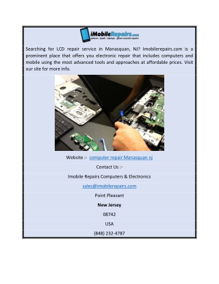 Computer Repair Manasquan NJ  Imobilerepairs.com
