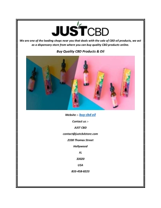 Buy Quality CBD Products & Oil10