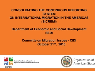 Continuous Reporting System on Internacional Migration in the Americas