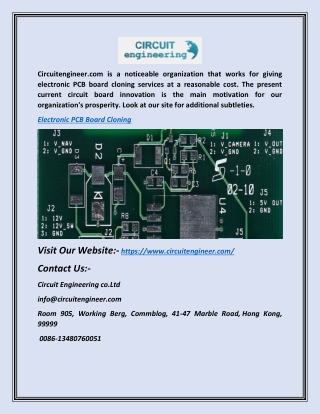 Electronic PCB Board Cloning | Circuitengineer.com