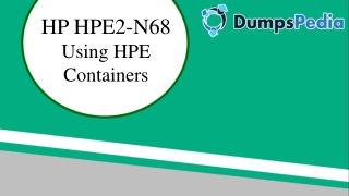 HPE2-N68 Dumps Questions