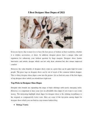 5 Best Designer Shoe Dupes of 2021