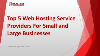 Top 5 Web Hosting Service Providers For Businesses