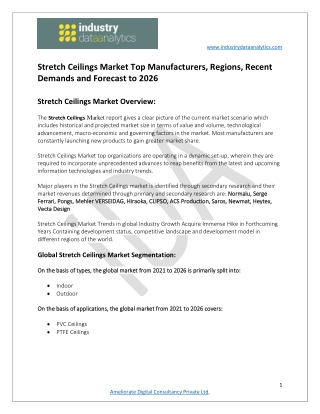 Stretch Ceilings Market Growth Trajectory Across the Assessment Period of 2026
