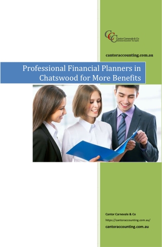 Professional Financial Planners in Chatswood for More Benefits