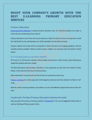 E-LEARNING PRIMARY =pdf