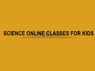 Science Online Classes For Kids