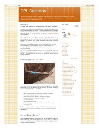 Search Out: How to do Underground Gas Leak Detection?