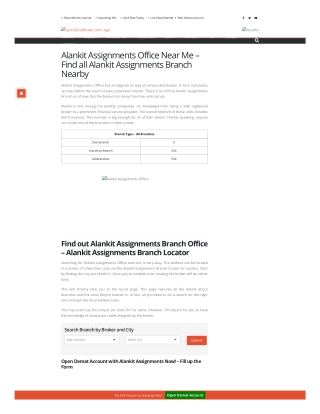 Alankit Assignments office Near Me - Find all the Branch Nearby