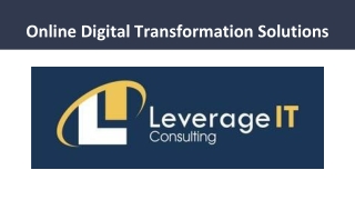 Online Digital Transformation Solutions