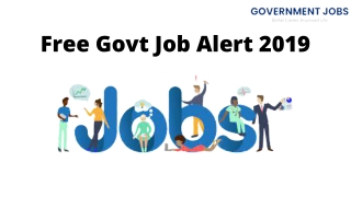 Free Govt Job Alert 2019