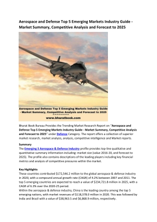 Aerospace and Defense Top 5 Emerging Markets Industry Guide