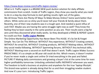 Traffic Legion Review