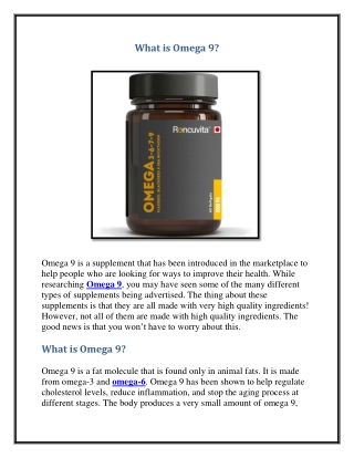 What is Omega 9