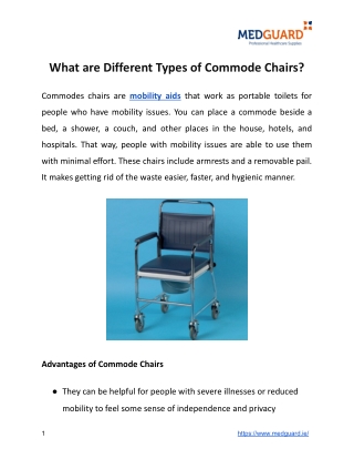 What are Different Types of Commode Chairs_