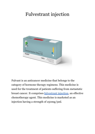 Fulvestrant injection (1)