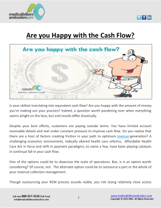 Are you Happy with the Cash Flow?