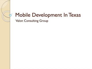 Mobile Development In Texas