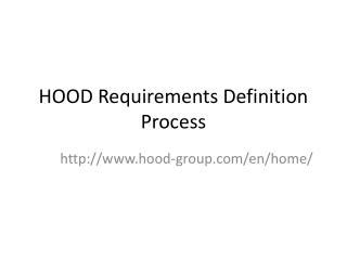 HOOD Requirements Definition Process