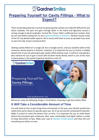 Fact You Should Know About Cavity Fillings
