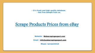 Scrape Products Prices from eBay