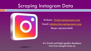 Scraping Instagram Data