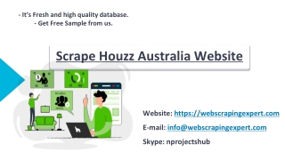 Scrape Houzz Australia Website