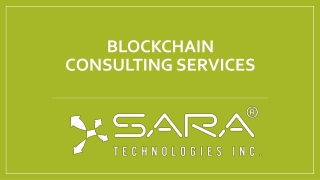 Blockchain Consulting Services