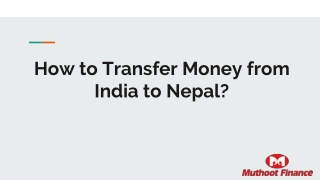 How to Transfer Money from India to Nepal