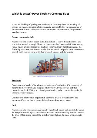 Which is better  Paver Blocks vs Concrete Slabs