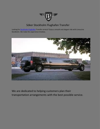 Söker Stockholm Flughafen Transfer