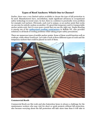 Types of Roof Anchors: Which One to Choose?