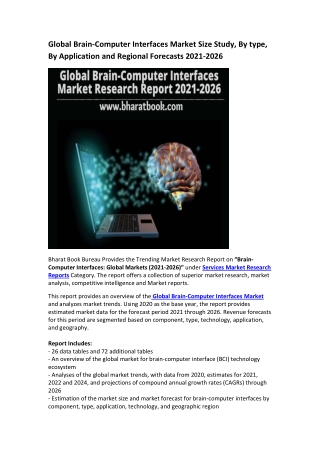 Global Brain-Computer Interfaces Market Research Report 2021-2026