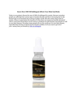 CBD Oil Sublingual-converted