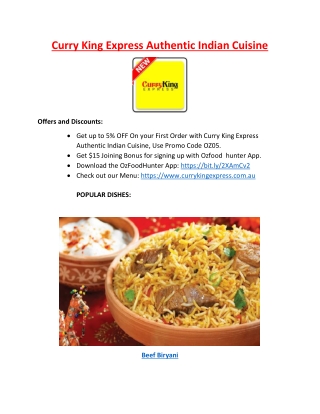 Curry King Express Indian Restaurant Maroubra, NSW - 5% off