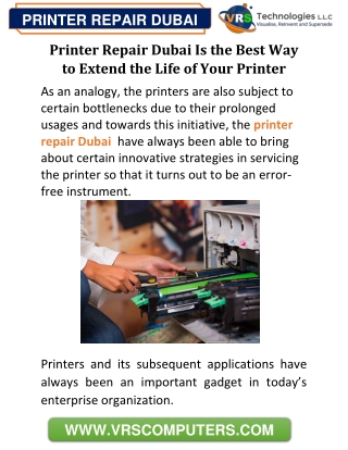 Printer Repair Dubai to Extend the Life of Your Printer