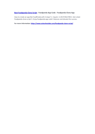 Best Foodpanda Clone Script - Foodpanda App Code - Foodpanda Clone App