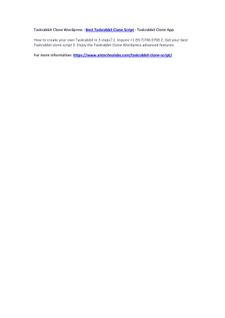 Taskrabbit Clone Wordpress - Best Taskrabbit Clone Script - Taskrabbit Clone App
