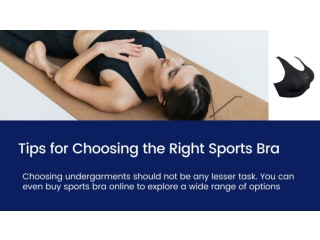 Tips for Choosing the Right Sports Bra