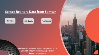 Scrape Realtors Data from Samcar