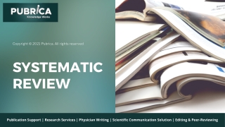 Systematic Review Service For Scientific Research Paper - Pubrica