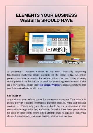 Elements Your Business Website Should Have