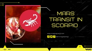 Impacts of Mars Transit in Scorpio on Zodiac Sign