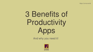 benefits of productivity apps