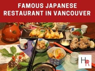 Famous Japanese Restaurant in Vancouver